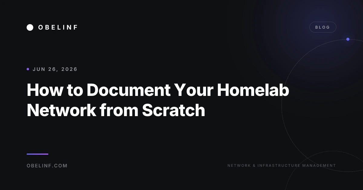 How to Document Your Homelab Network from Scratch