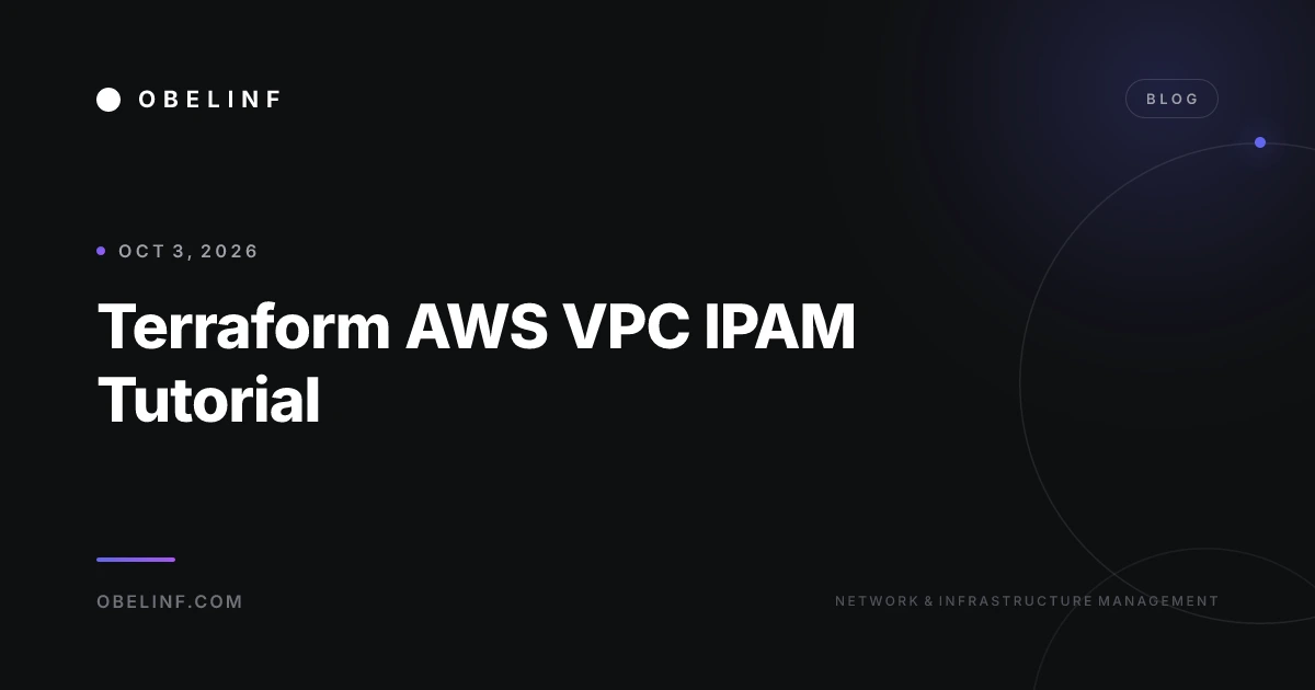 Terraform AWS VPC IPAM Tutorial